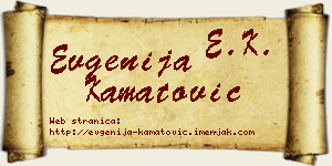 Evgenija Kamatović vizit kartica